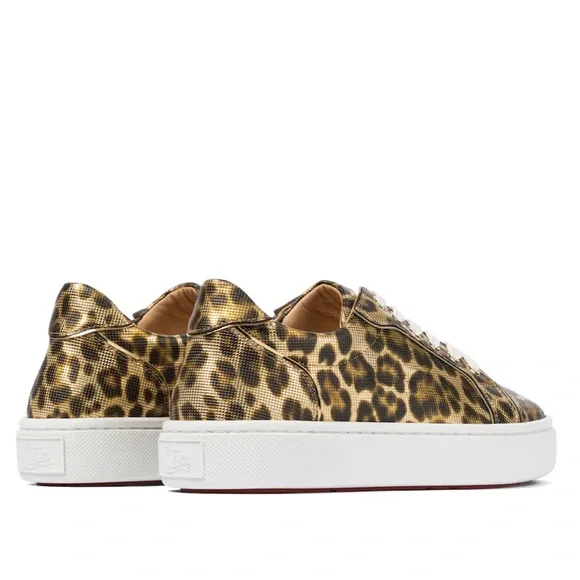 SOLD Christian Louboutin Vieirissima Leopard Printed Leather Sneakers - Picture 3 of 14